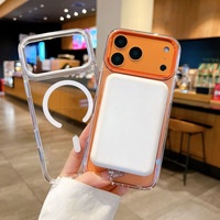 Funda Magnética Transparente Rígida Antigolpes para iPhone 18 17 16e 15 14 13 12 11 Pro Max S26 Ultra S25 Plus, Compatible con Carga Inalámbrica