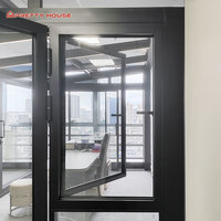 Moderne NFRC Schalldichte Doppelverglaste Isolierte Aluminiumlegierung Sicherheits-Drehfenster Einbruchsicher Energieeffizient