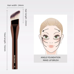 <span class=keywords><strong>HOURGLASS</strong></span>-Brocha para base líquida, brocha de maquillaje de fibra suave en ángulo, crema profesional para base, herramienta de belleza para mezcla cosmética, 22 # - Product Image 5