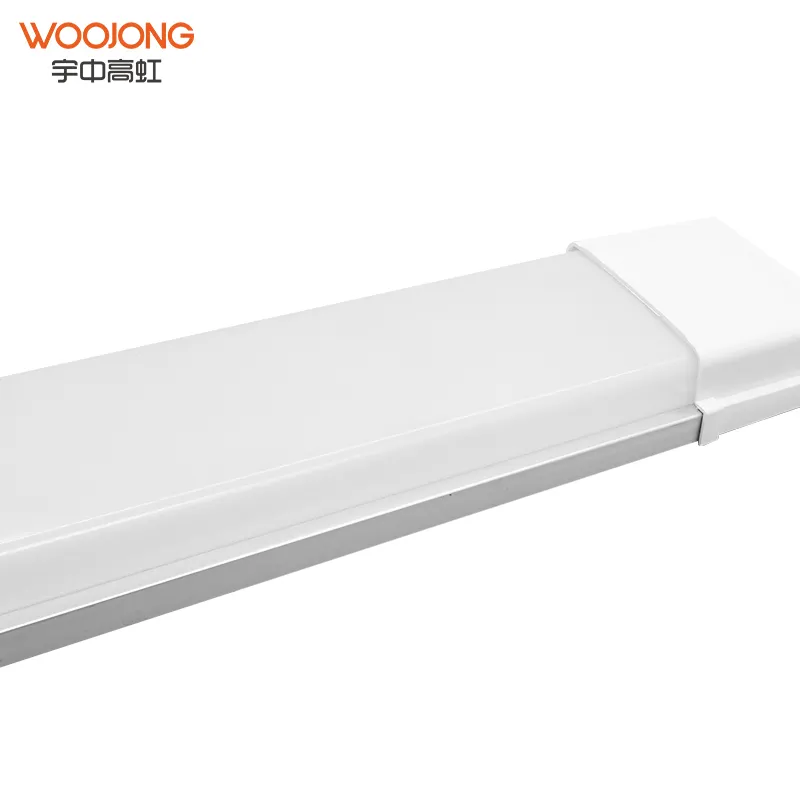 WOOJONG lampu batten led, 10000K 1200mm 36W permukaan dipasang kantor tabung datar-A