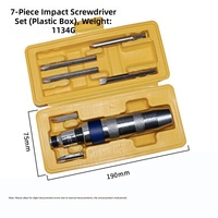 Kit d'outils professionnels magnétiques pour l'entretien mécanique, 7 embouts de tournevis à chocs en acier au chrome-vanadium, pour le bricolage et l'OEM