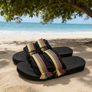 Sandales et pantoufles en tissu jacquard de luxe, pantoufles d'été classiques très vendues, haute qualité, vente en gros et personnalisation disponibles - Product Image 4