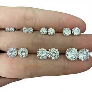 Pendientes de Diamantes Moissanite en Oro Amarillo con Certificación IGI para Mujer, Plata 925, 2.00 Ct, para Boda, Compromiso, Aniversario - Product Image 1