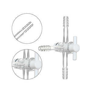 อุปกรณ์ควบคุมการไหลของแก้วในห้องปฏิบัติการพร้อมวาล์ว PTFE สำหรับชิ้นส่วนเครื่องมือ - Product Image 3