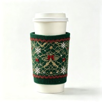 MSYO Housse de tasse en bambou personnalisée avec logo, manchon tricoté douillet, réutilisable, écologique, chauffe-tasse, cadeau OEM