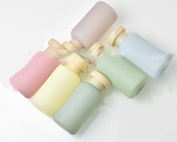 Flacon cosmétique de voyage rechargeable de 100 ml avec pochette zippée pour lotions, shampoings et lotions corporelles