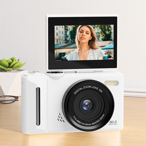กล้องดิจิตอลเรโทร 5k 80MP หน้าจอพลิก 3.0 นิ้ว ซูมดิจิตอล 18 เท่า ออโต้โฟกัส เซ็นเซอร์ CMOS รองรับการ์ด TF แบตเตอรี่ลิเธียม กล้องวิดีโอขนาดกะทัดรัด - Product Image 4
