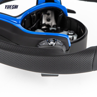Volant sport bleu personnalisé en cuir pour BMW E70 E71 E83 E84 E85E81 E82 E87 E88 E89 E90 E91 E92 E93 entièrement en cuir