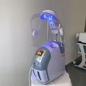 2023 Beauty Spa Led Lights Hyperbaric Hydro 96% Oxygen Jet Skin Dome Mask Oxygen Facial care Machine