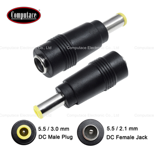 Adaptateur DC 5.5x2.1mm Mâle vers 5.5x3.0mm Femelle, Corps en PVC, Laiton Nickelé, Adaptateur d'Alimentation 20V/DC pour Ordinateur - Product Image 4