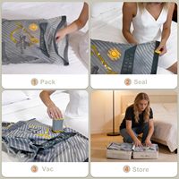 Lot de 15 sacs sous vide pour voyage avec pompe rechargeable sans fil, sacs de rangement pour bagages, valises, vêtements
