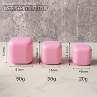 Bouteille de crème Macaron personnalisée mignonne 20G 30G 50G Conteneur Conteneurs cosmétiques personnalisés Bouteille carrée pour crème