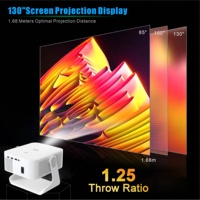 Proyector de Alta Luminosidad 450ANSI Full HD 1080p LCD LED WiFi 6 para Hogar y Oficina, Enfoque Automático Digital, Decodificación del Sistema Android 14, Proyector 4K