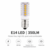 Ampoule LED E14 3W 220-240V Céramique PC 350LM 2700K/6000K 360° Sans Scintillement pour Lustre Remplace Halogène CE LVD RoHS Résidentiel