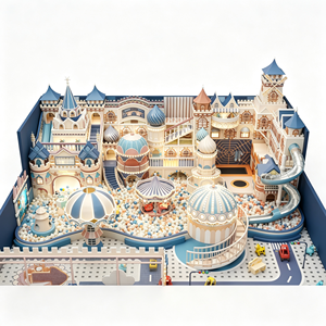 Custom Large Indoor <b>Castle</b> Style Children Soft Play Center Kids Naughty Fort Playground With Role Play Road Ball Pool for Mall - Product Image 1