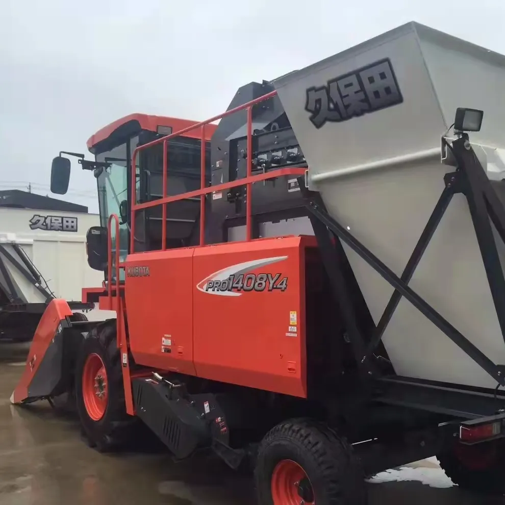 Gebruikt Kubota Harvester Pro1408y 4YZB 4 Cilinder Motor Wielen Zelfrijdende Maaidorser