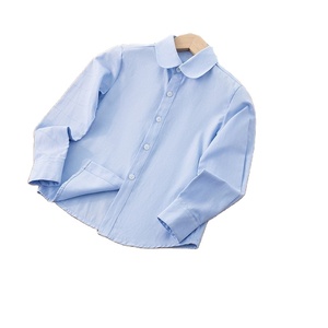 Chemise à manches longues à col Peter Pan pour filles, uniforme scolaire primaire, collège, <span class=keywords><strong>lycée</strong></span>, hauts pour enfants - Product Image 3