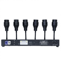 Projecteur de scène 6x10W blanc chaud avec zoom, effets Wash et Focus, contrôle DMX pour la maison, les clubs, les bars - Idéal pour l'éclairage de scène DJ, discothèque et fêtes