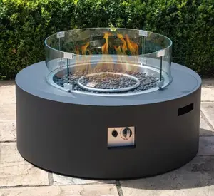 Outdoor-Sofa garnitur Feuerstelle Tisch maßge schneiderte Gartenmöbel Terrasse Feuerstelle Pool Feuerschale