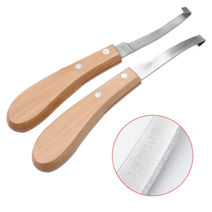 Couteau à sabots double tranchant à bas prix pour bovins, chevaux, moutons, chèvres, vaches, coupe-ongles pour <span class=keywords><strong>animaux</strong></span> avec manche en bois - Product Image 2