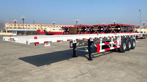 ขายตรงจากโรงงาน รถพ่วงพื้นเรียบแบบ I-Beam 3 แกน รับน้ำหนักมาก สำหรับขนส่งตู้คอนเทนเนอร์ ระบบลมคู่ - Product Image 5