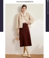 Nouvelle Collection 2026 – Veste Courte Imperméable en Fausse Fourrure de Vison pour Femme – Écologique et Tendance – Vêtement d'Extérieur Chaud pour l'Hiver – Vente en Gros