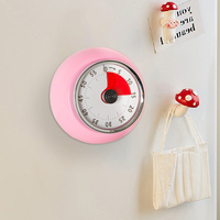 Timer Mekanik Portabel Laris Manis, Bahan Stainless Steel, Visualisasi Dapur, Timer Pelajar, Daya Hisap Magnetik, Tampilan Umum