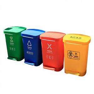 Contenedor <span class=keywords><strong>de</strong></span> <span class=keywords><strong>Basura</strong></span> <span class=keywords><strong>con</strong></span> Ruedas <span class=keywords><strong>de</strong></span> 100L, 80L, 50L, 30L, para Uso en Interiores y Exteriores, Hogar y Público, <span class=keywords><strong>de</strong></span> Plástico HDPE, para Reciclaje, para Cocina y Exteriores - Product Image 5