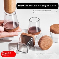 Coussinets de meubles en silicone auto-adhésifs pour jambes de tabouret de chaise de table Coussinets de pied épaissis résistants à l'usure Réutilisables Commerce extérieur silencieux