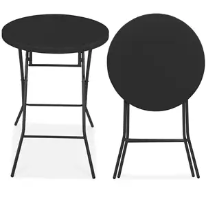 32 pouces location mariage extérieur haute table fête hauteur ronde noire pliante table de cocktail
