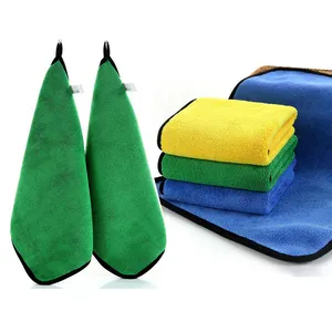 厂家批发超细纤维洗车毛巾吸水超细纤维蓝绿色黄色干燥毛巾汽车清洁布毛巾