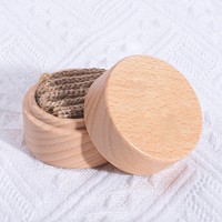 Mini boîte ronde en bois, petite boîte de rangement en bois. Boîte à bagues et à bijoux. Organisateur de bibelots DIY, conteneur portable.
