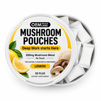 Pochette Énergisante OEM aux Champignons Mentholés 200mg – Sachet Oral Portable pour une Concentration Optimale et un Soutien Énergétique Quotidien
