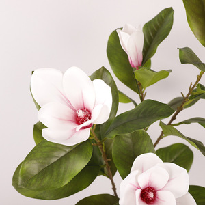 Simulated Large Magnolia <b>Flowers</b> 101cm Home Decor Wedding Props PVC Soft Plastic Vase <b>Flowers</b> - Product Image 3