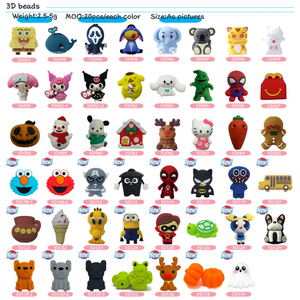 The Latest 3D Cartoon DIY Charming Beaded Win Nie the Cute Food Grade Eco-friendly Soft <b>Silicone</b> Focal <b>Beads</b> for Pen Key Chains - Product Image 2