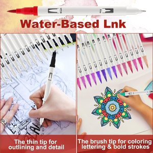 48 Colors Acrylic <b>Paint</b> Markers <b>Set</b> Brush Tip Direct Liquid Acrylic Markers Permanent Color Marker for DIY Rock Painting - Product Image 4
