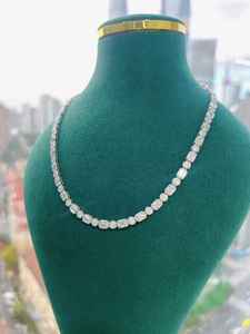 قلادة تنس عصرية من VOAINO، سلسلة مرصعة بالماس المصنع مخبرياً من نوع CVD VVS، ذهب عيار 9 قيراط و14 قيراط و18 قيراط - Product Image 4