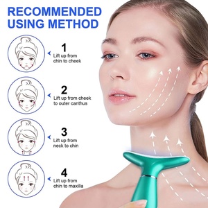 Instrumento de Masaje Facial y de Cuello con Calor de 42°C, Instrumento de Belleza para Eliminar Arrugas del Cuello, Luz de Colores para Atenuar las Arrugas - Product Image 5