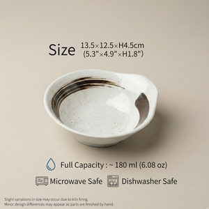 Platos de Cerámica Blancos Multiusos para Ensalada con Diseño Sabi Rust Brushstroke - Product Image 2