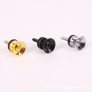 Cordes de guitare en métal poli, revêtues de métal, pour guitare acoustique, bouton de sangle arrière durable - Product Image 1