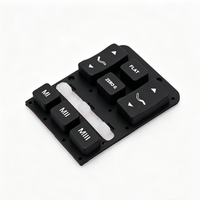 Clavier numérique en silicone pour téléphone, bouton poussoir conducteur LED, impression sérigraphique personnalisée, dôme en caoutchouc