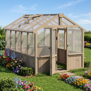 Nuevo Invernadero Grande de Madera para Exteriores, Invernadero de Madera Sólida para Exteriores, Casa de Madera para Plantas - Product Image 1