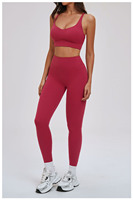 Ensemble de vêtements de sport personnalisés, durables et recyclés : soutien-gorge de sport, vestes zippées respirantes, leggings de yoga taille haute pour l'entraînement