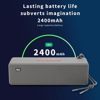 Speaker Nirkabel Luar Ruangan TG271 2400mAh 20W BT 5.0 Dual Bass ABS Soundbar AUX TF USB Radio Kontrol Sentuh 10m Android/iOS/Windows