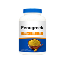 Capsules de graines de fenugrec en gros OEM, en promotion, avec stéarate de magnésium, complément alimentaire pour adultes