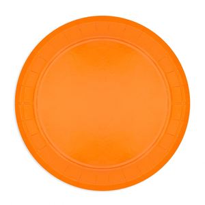 Disposal <b>Paper</b> Plate Round 9 Inches CMYK Neon <b>Orange</b> for Halloween 350gsm White BoardFDA Approved Party Supplies - Product Image 2