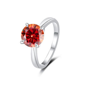 9 fabrika toptan 925 gümüş platin kaplama dört pençe 2ct yuvarlak parlak kesim moissanit <span class=keywords><strong>Promise</strong></span> takı güzel yüzük kadınlar için - Product Image 5