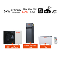 Sistema Monobloque Integral de Bomba de Calor Aire-Agua Inverter R32 de 6.5kW 220V 380V con Tanque Hidrónico y Ventilador Ultrafino Metálico - Compra Única