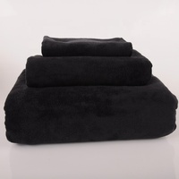 Hot Sale Professional Soft Bleach Proof Black Microfiber Facial Towel Salon Towels for Barber Shop