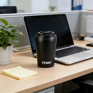 Vasos Térmicos de Acero Inoxidable de Doble Pared con Aislamiento al Vacío de 12 oz, a Prueba de Fugas, con Tapa Abatible, para Oficina, Viajes y Actividades al Aire Libre - Product Image 3